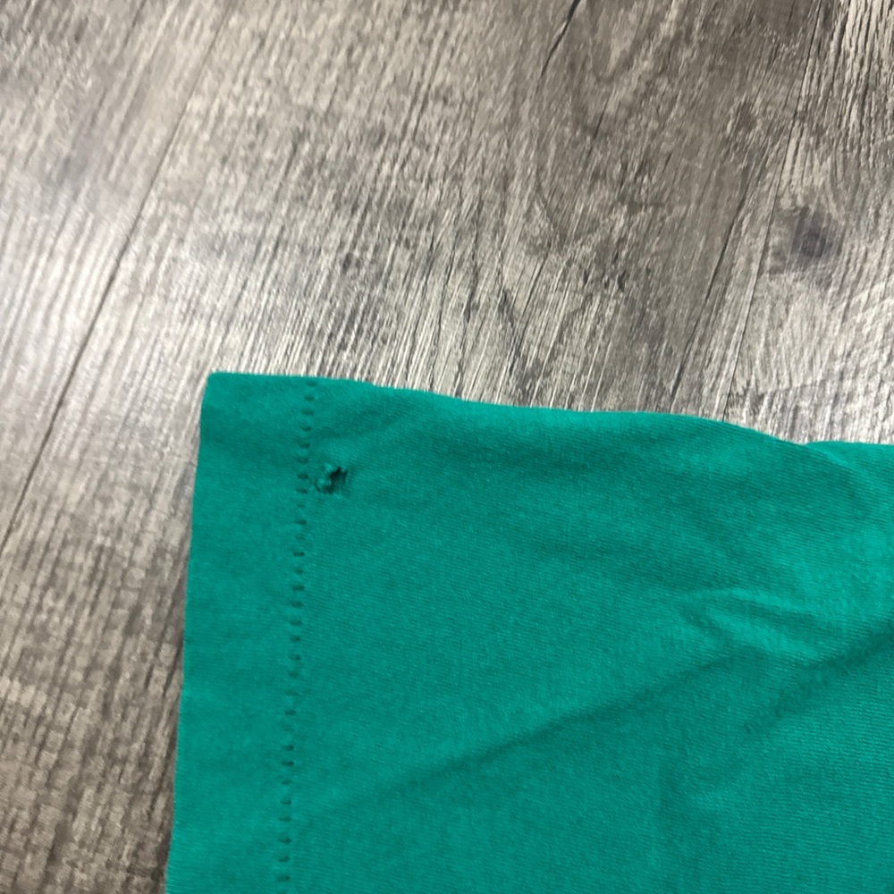 Vintage Green Blank Single Stitch Selvedge Pocket T Shirt - Picture 5 of 6